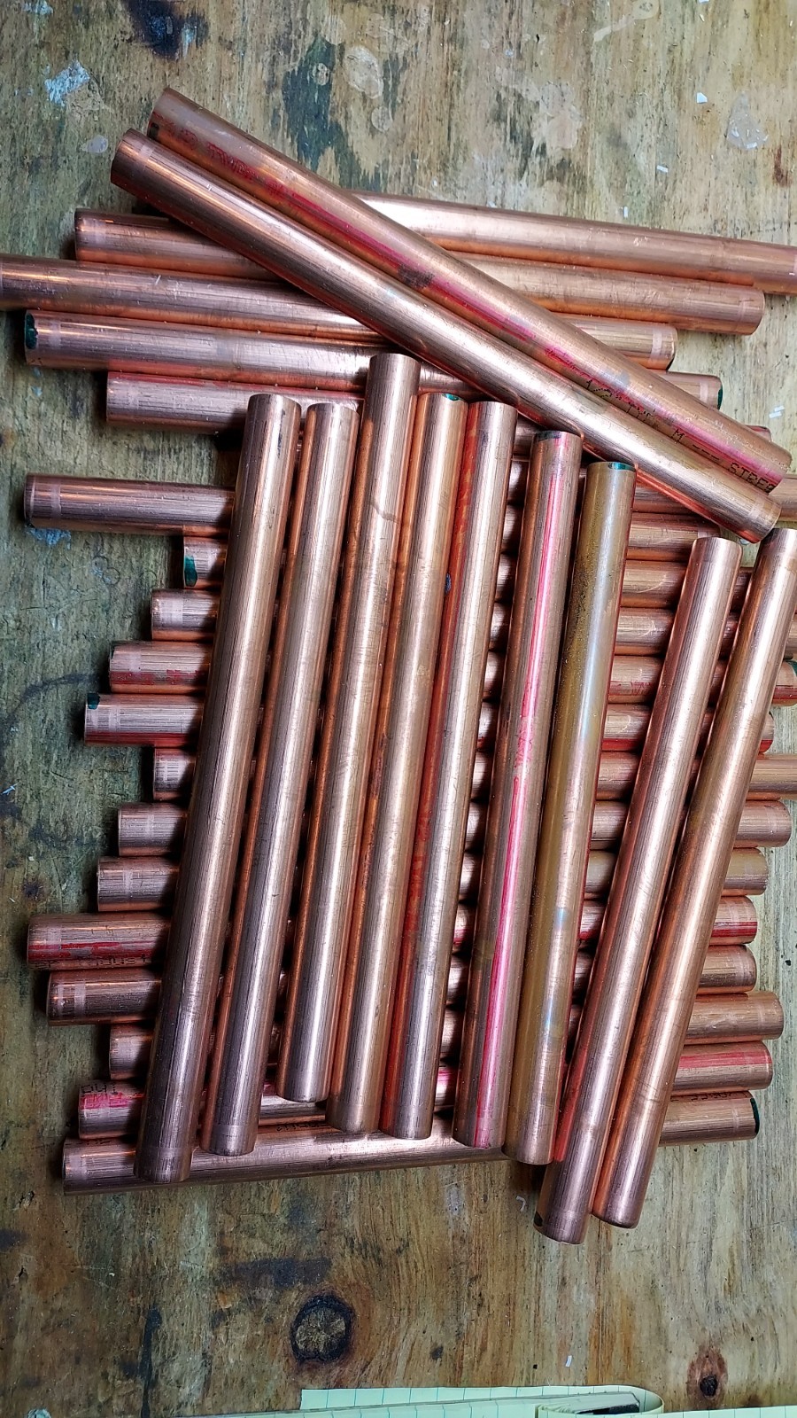 Copper Pipe 30 pcs. Tube 1/2″ Dia. 8″ long for Projects & Crafts . Wind Chimes?