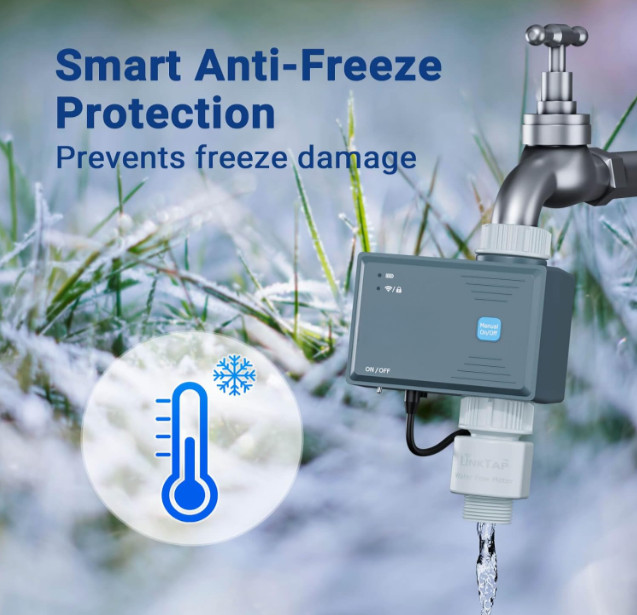 Programador riego automático con sensor clima alertas y anticongelante
