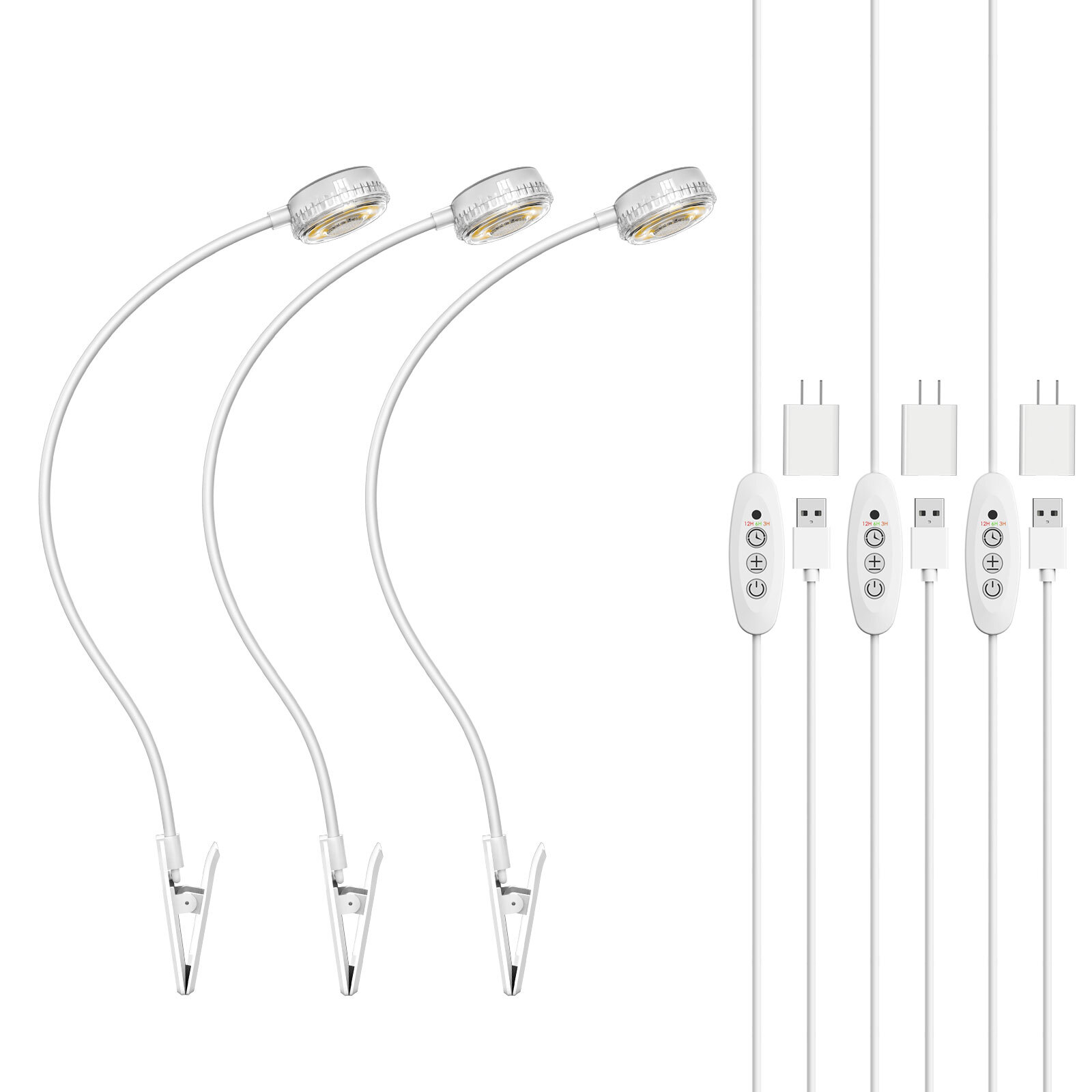 SANSI Grow Lights Dimmable Timer Full Spectrum 4000K LED Plant Grow Lamp Indoor