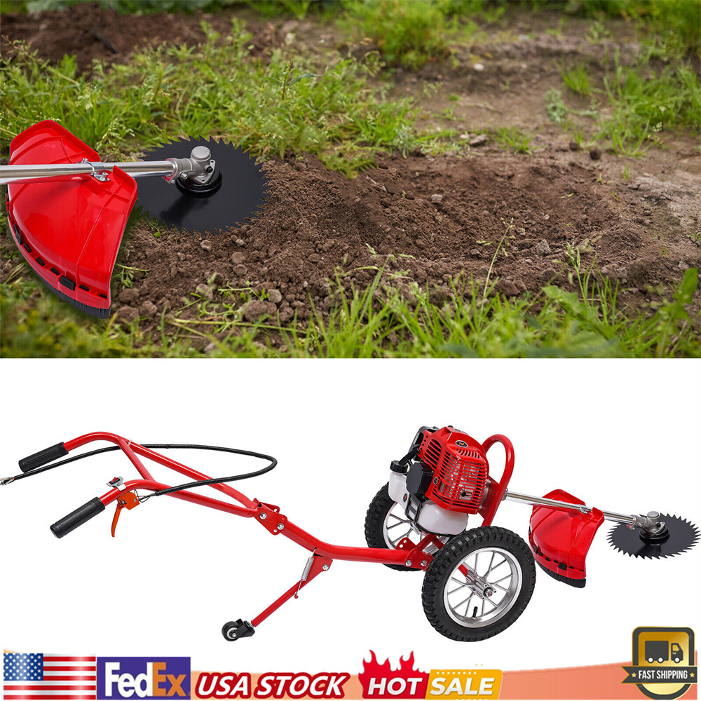 2-Stroke 49CC Push Gasoline Lawn Mower 1.8KW 2 in 1 Lawn Mower For Garden Farm
