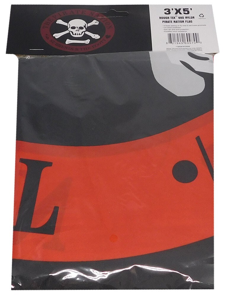 3×5 The Pirate Nation Surrender The Booty 3’x5′ 68D Woven Poly Nylon Flag Banner