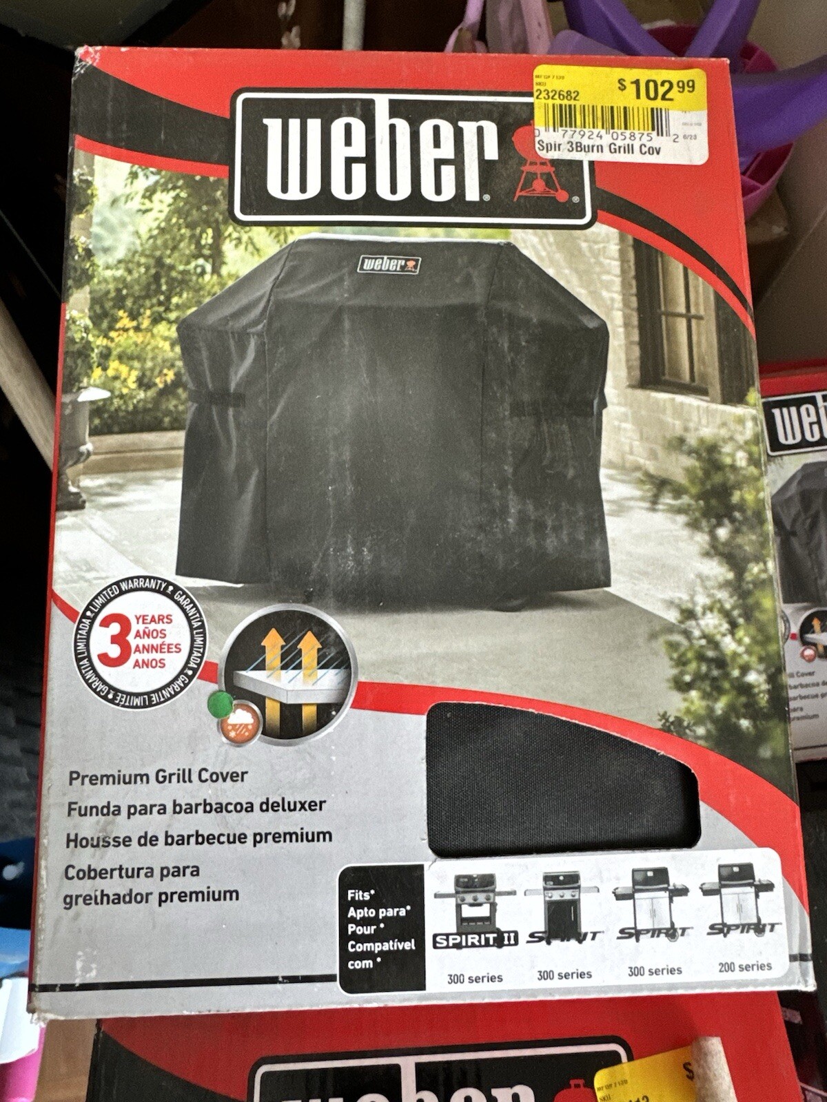 Weber 7139 Premium Grill Cover for Weber Spirit II 300 Spirit 300 Spirit 200 New