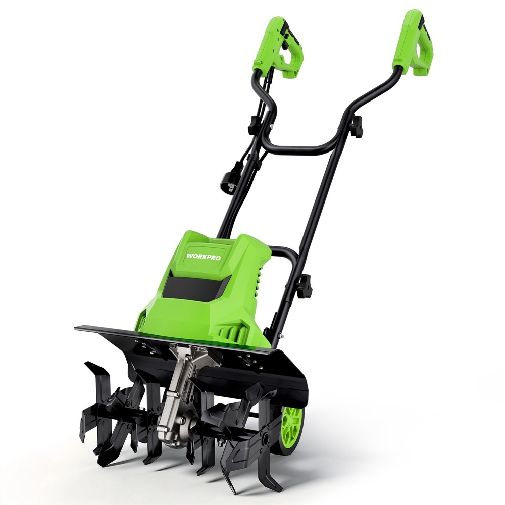 WORKPRO 12.5Amp Electric Corded Tiller Electric Tiller Cultivator 16″ W x 8.7″ D