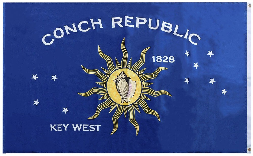 3×5 Conch Republic Key West 1828 3’x5′ Double Sided 150D Woven Poly Nylon Flag