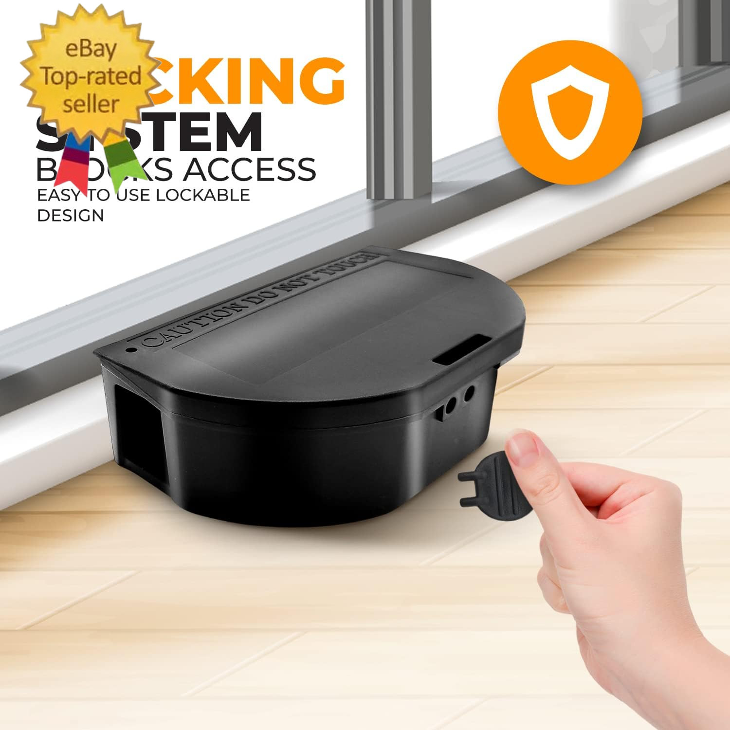 Mouse Bait Stations 8-Pack – Tamper-Resistant Locking Rodent Bait Boxes with Key