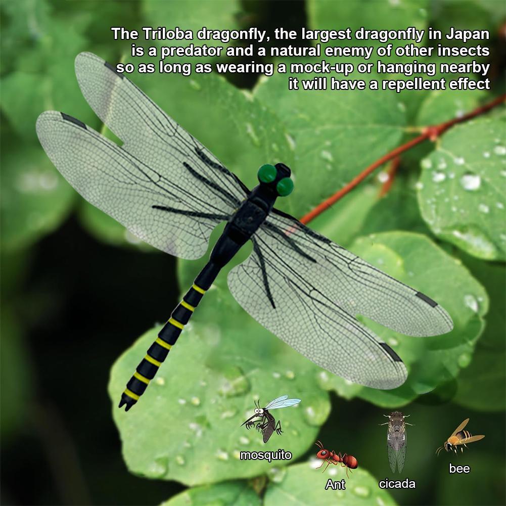Simulation Dragonfly Insect Model Mosquito Repellent For Garden 4 Pcs