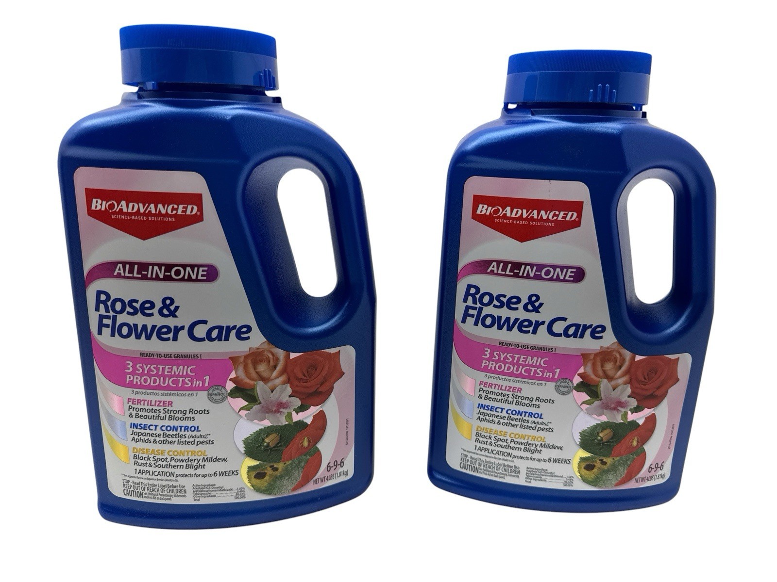 BIOADVANCED 4 Lb All-In-One Rose and Flower Care Granules Lot of 2 New