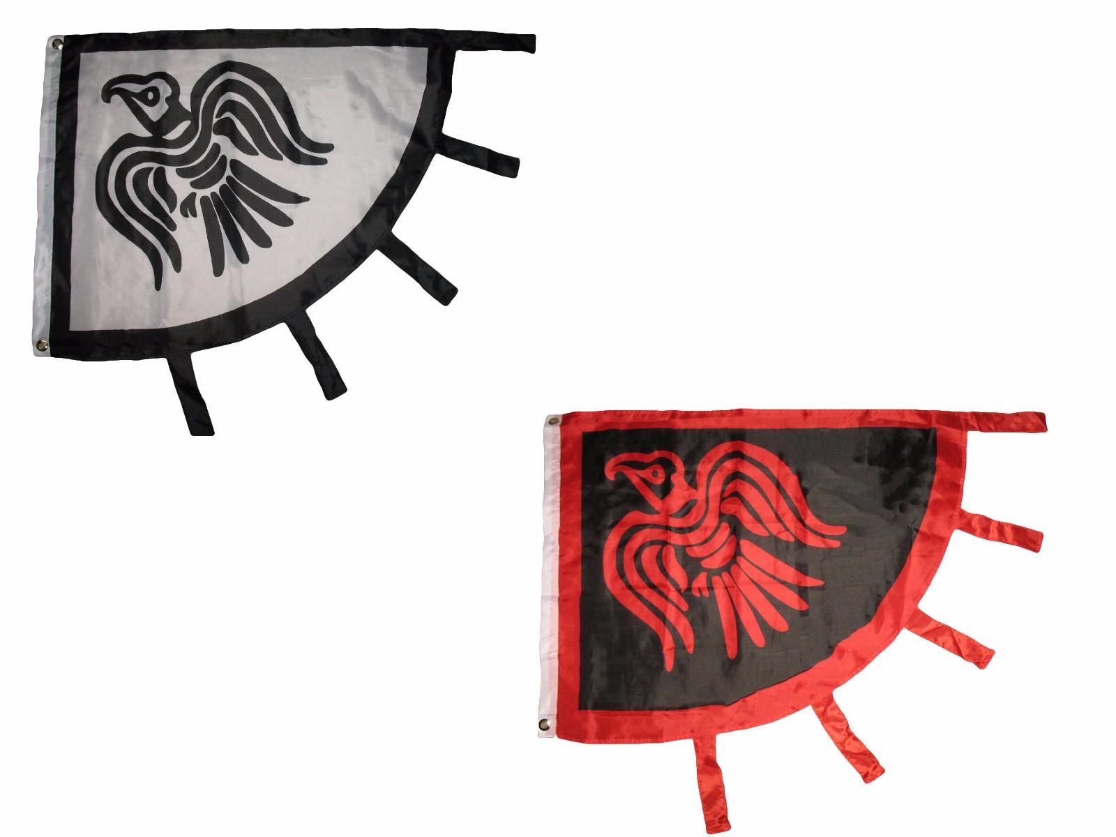 3×4 Wholesale Combo Viking Raven Black Red & Black White Flag 3’x4′ (2 Pack) Set