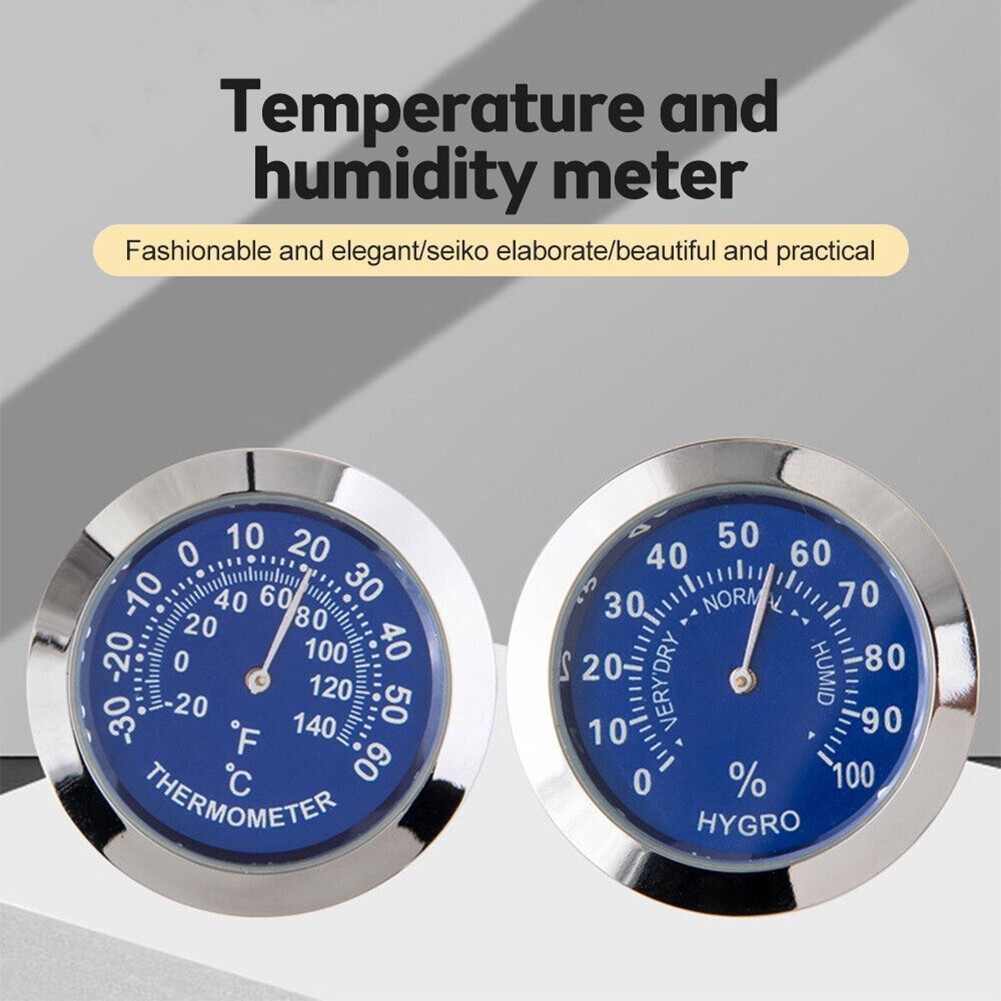 Hygrometer Blue Monitor Hygrometer Humidity Temperature Thermometer Small Analog