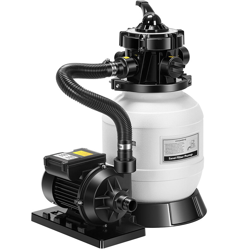 10″‑16″ Sand Filter Pool Pump 2087 GPH 7‑Way Valve Timer In/Above Ground System