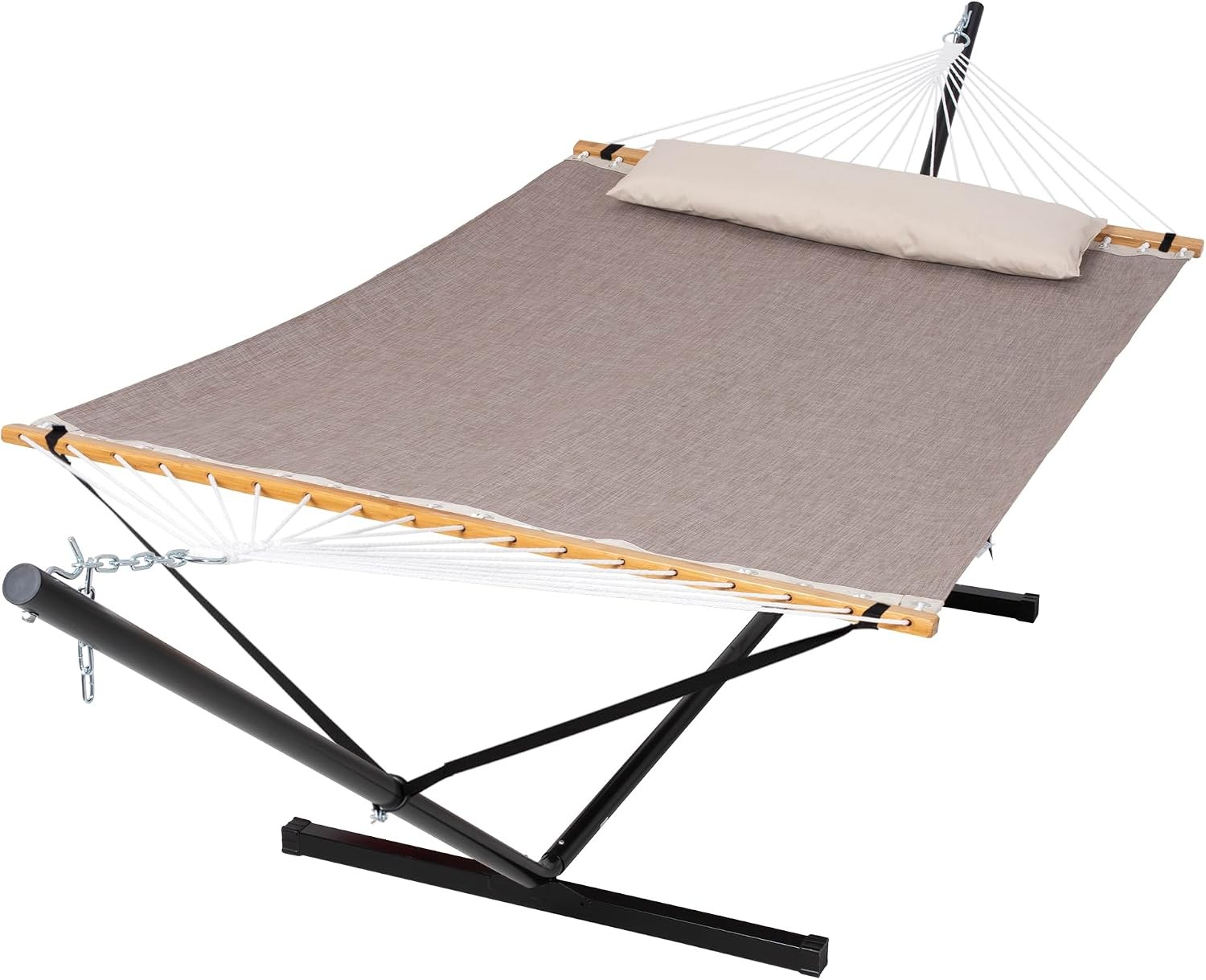 Portable Hammock with Stand Included, Stand Alone Backyard Hammock for 2 Person,