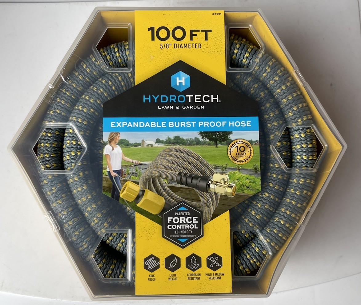 Hydrotech Expandable 5/8 in. D X 100 ft. L Medium Duty Professional Garden Hose