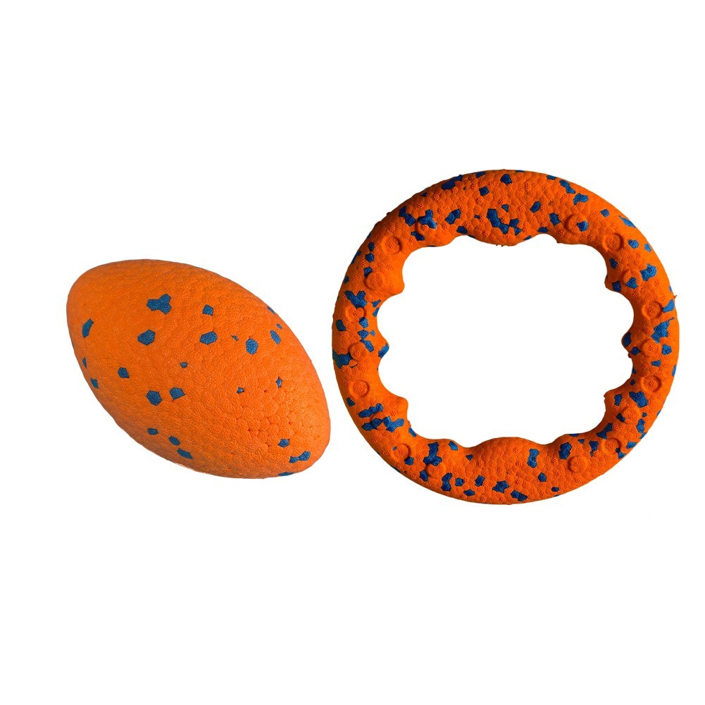 2 Piece Dog Ring Set 23cm + 12cm – Lightweight For Throwing and Chasing