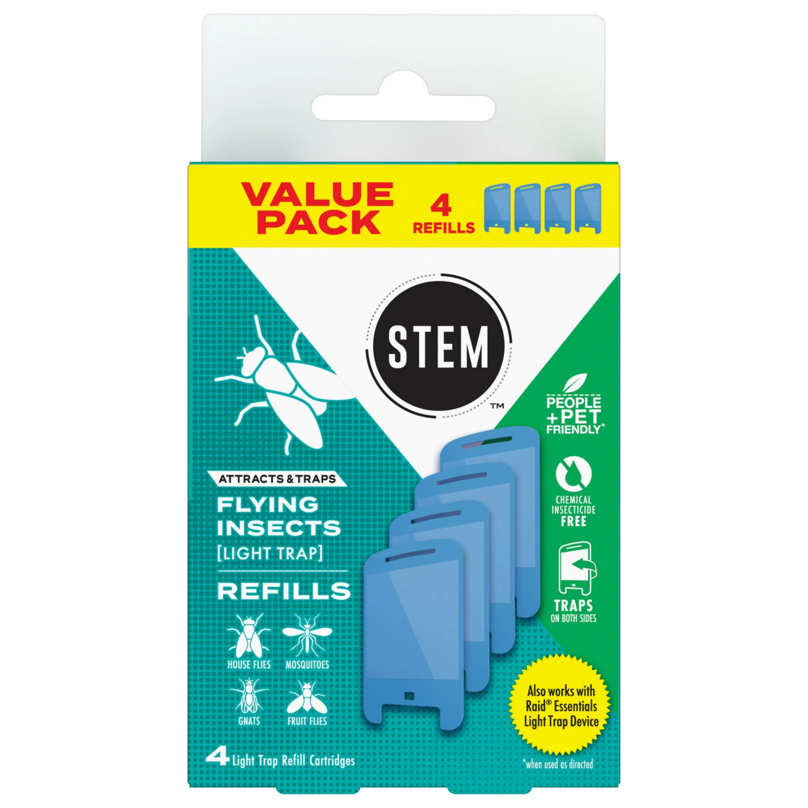 Light Trap Refills Fly Trap Bug Killer, 4 Count