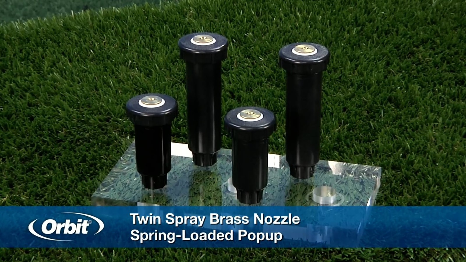 Sprinkler Spray Nozzle 15 Ft Full Pattern Brass Twin Spray With Filter