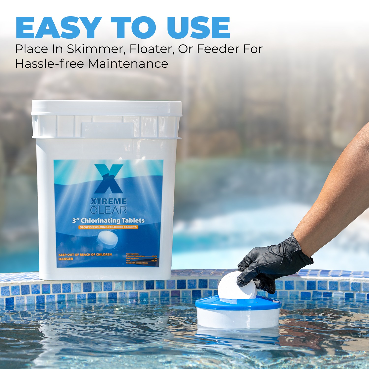 XtremeClear 3″ Chlorine Tablet Swimming Pools Individually Wrapped 45 Pounds Set