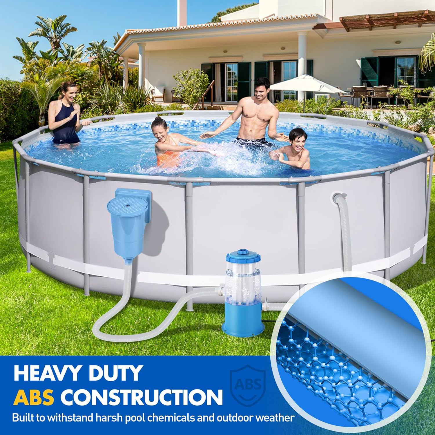 through Wall Skimmer for above Ground Pool, Heavy Duty Wall Mount Pool Skimmer K