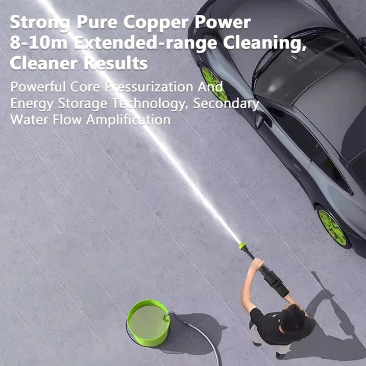 6 IN 1 Cordless Electric High Pressure Water Spray Gun Car Washer Cleaner NEW