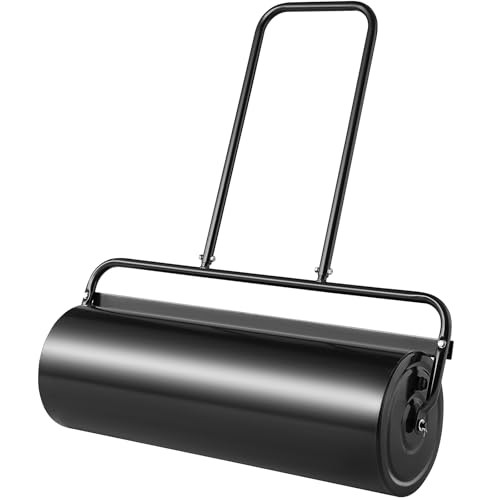 VEVOR Lawn Roller 61L Sand Water Filled Yard Leveler Black