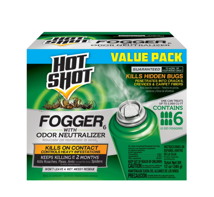 6 Can Fogger Bomb Insect Killer Bug Flies Roach Spider Indoor Bed Kill Shot Tick
