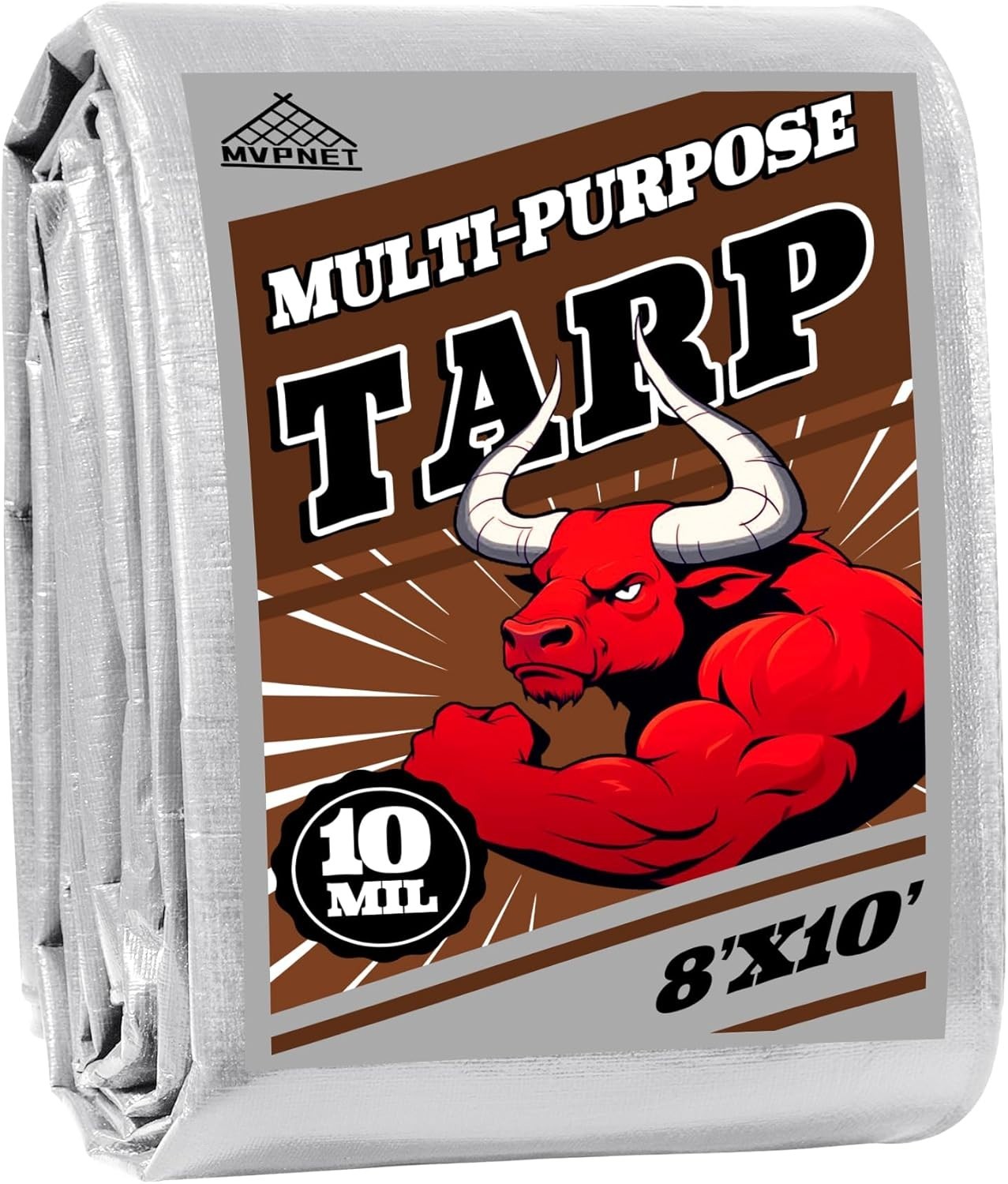 Core Tarps Heavy Duty 8×10 ft Waterproof Tarp UV Resistant Multipurpose Cover