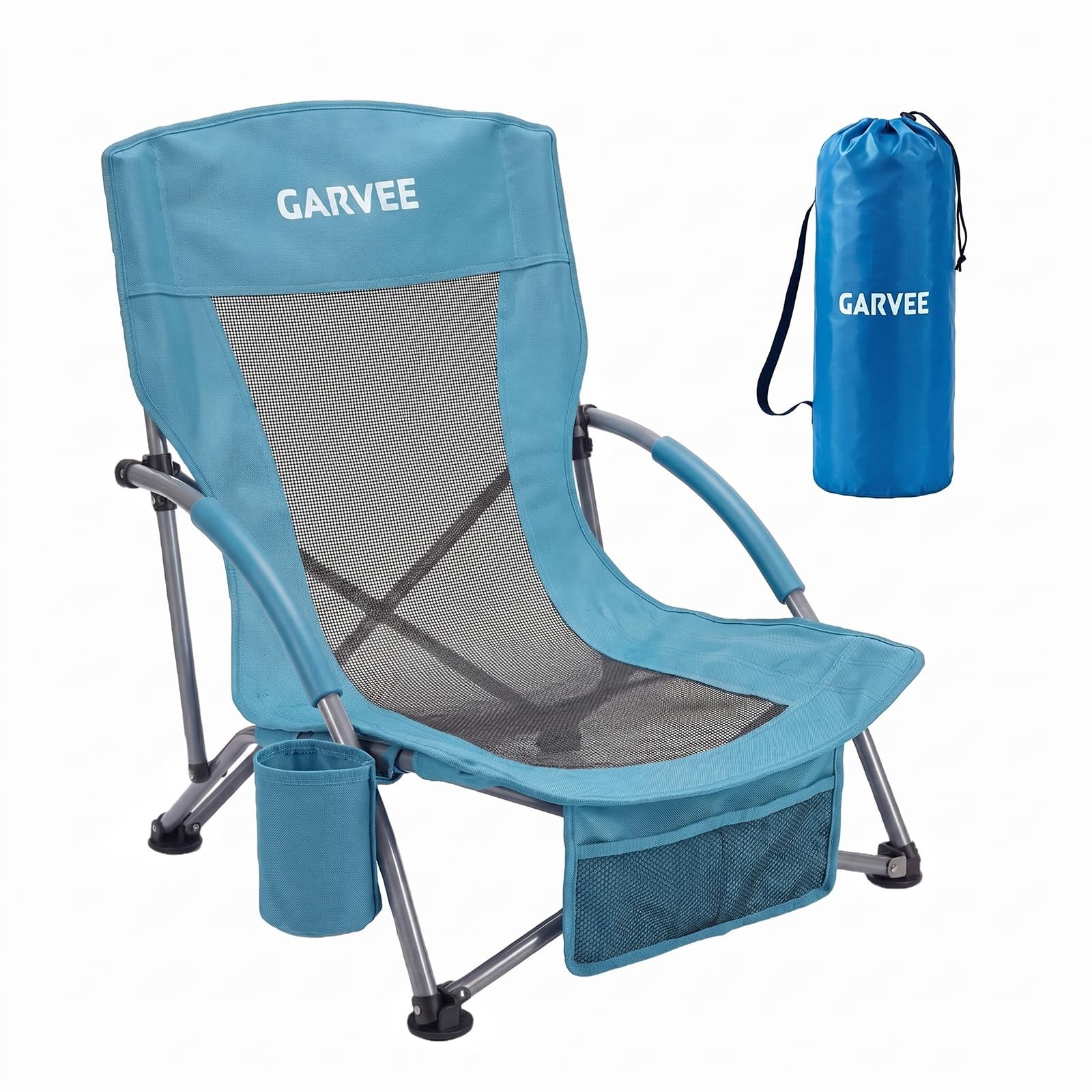Low Beach Chair 2 Pack, Folding Portable Beach Chairs , Lightweight Seat Chair