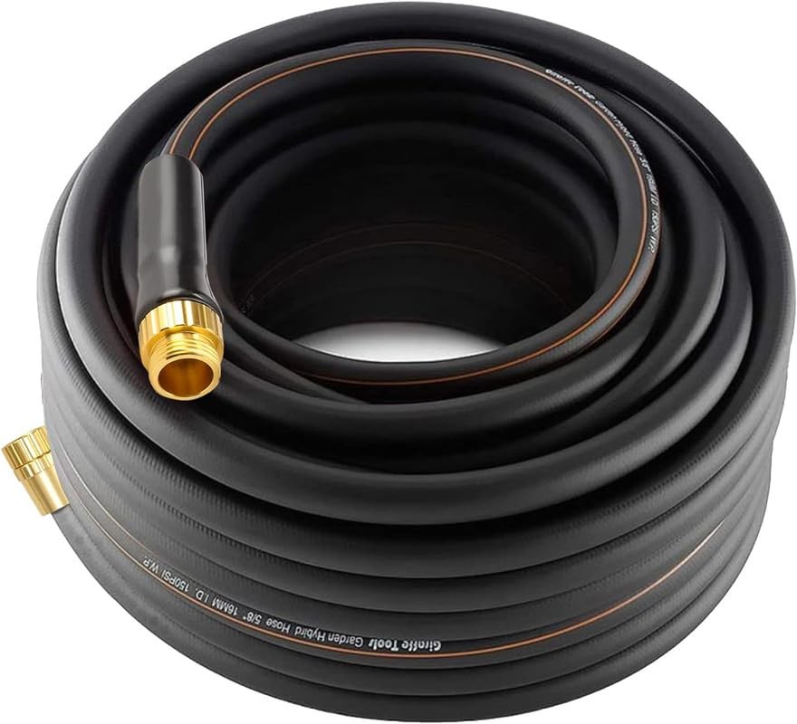 Garden Hose 100ft x 5/8″, Water Hose Heavy Duty, Lightweight, Flexible Hybrid…