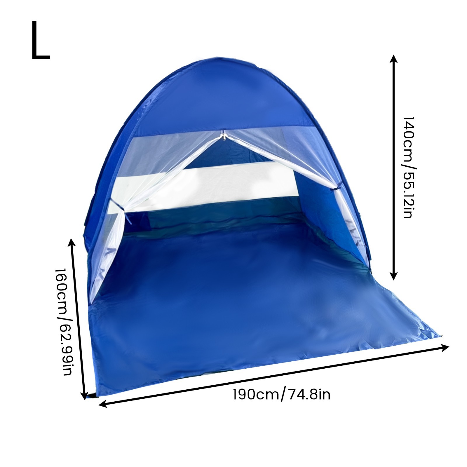 PAKICETUS Instant Foldable Beach Shade Tent Mesh Ventilation For Family