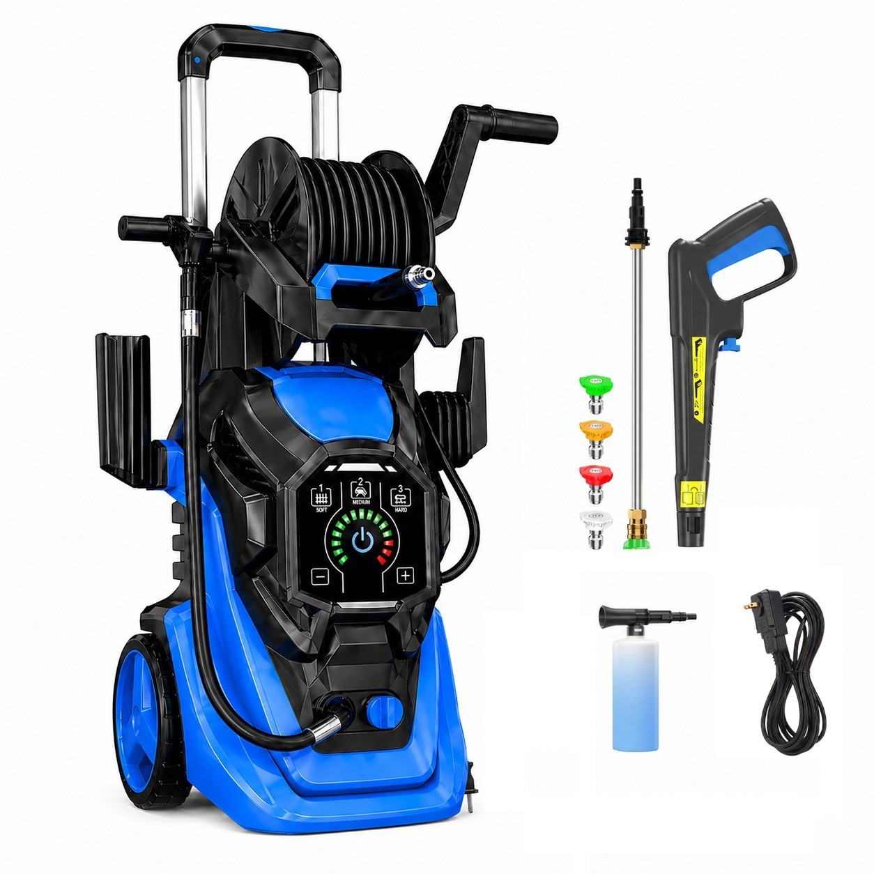 Pressure Washer 5560PSIMAX 3.0GPM, 15Level Touch Control, Foam Cannon, for Patio
