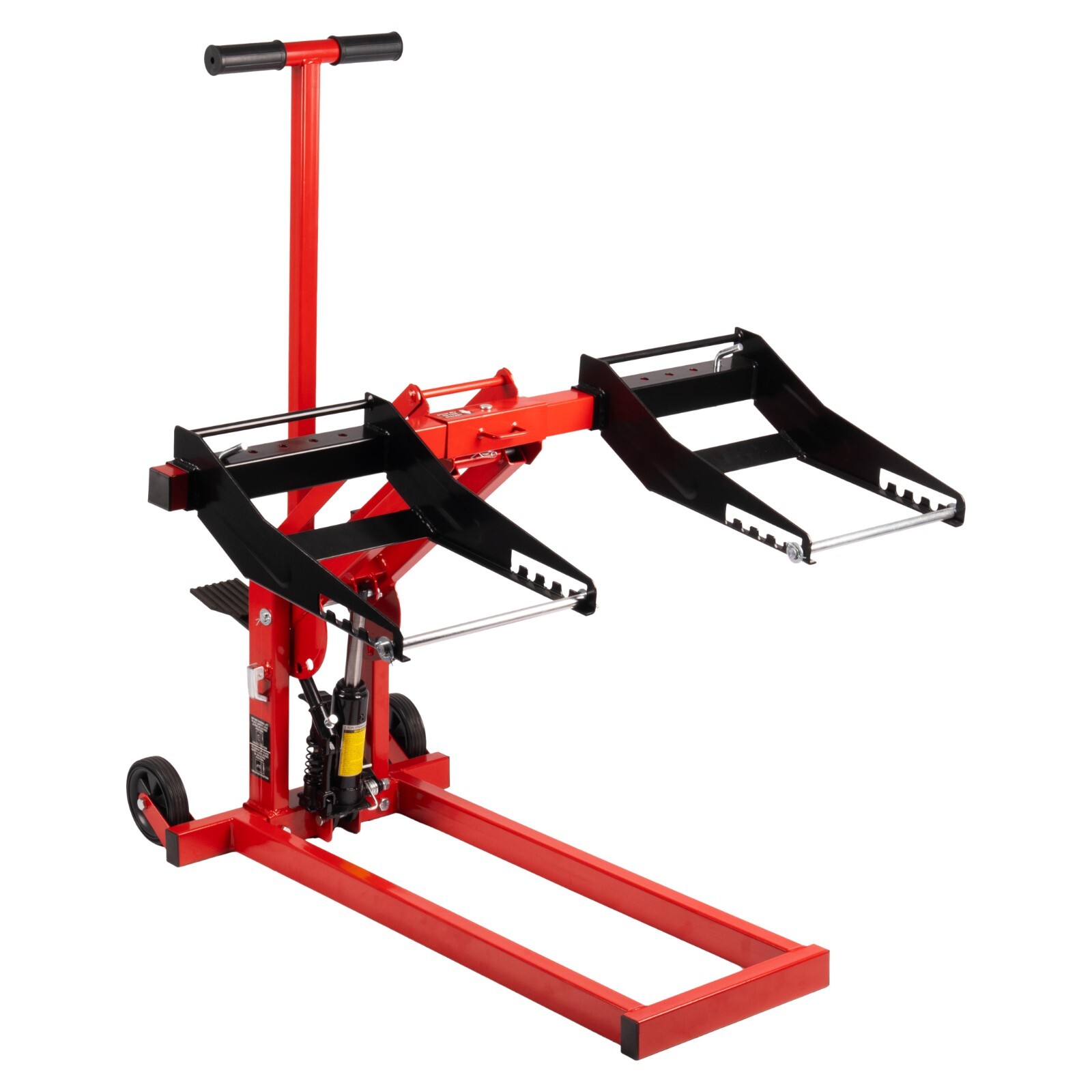 300 lbs Adjustable Lawn Mower Lift Jack with Safety Lock, for Tractors, Atvs