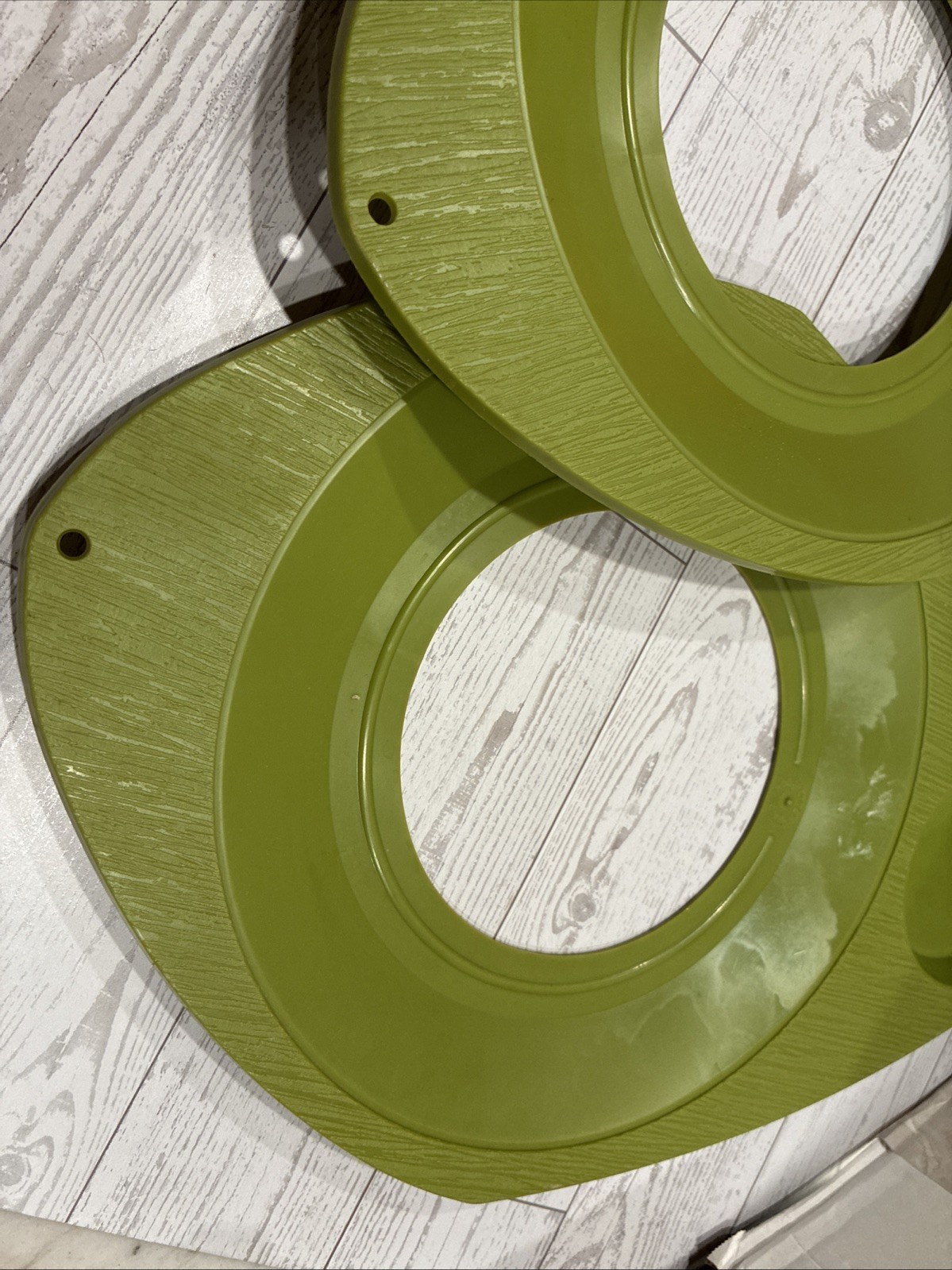 Better Maid Paper Plate and Cup Holders Avocado Green / Orange Set of 9 Vintage