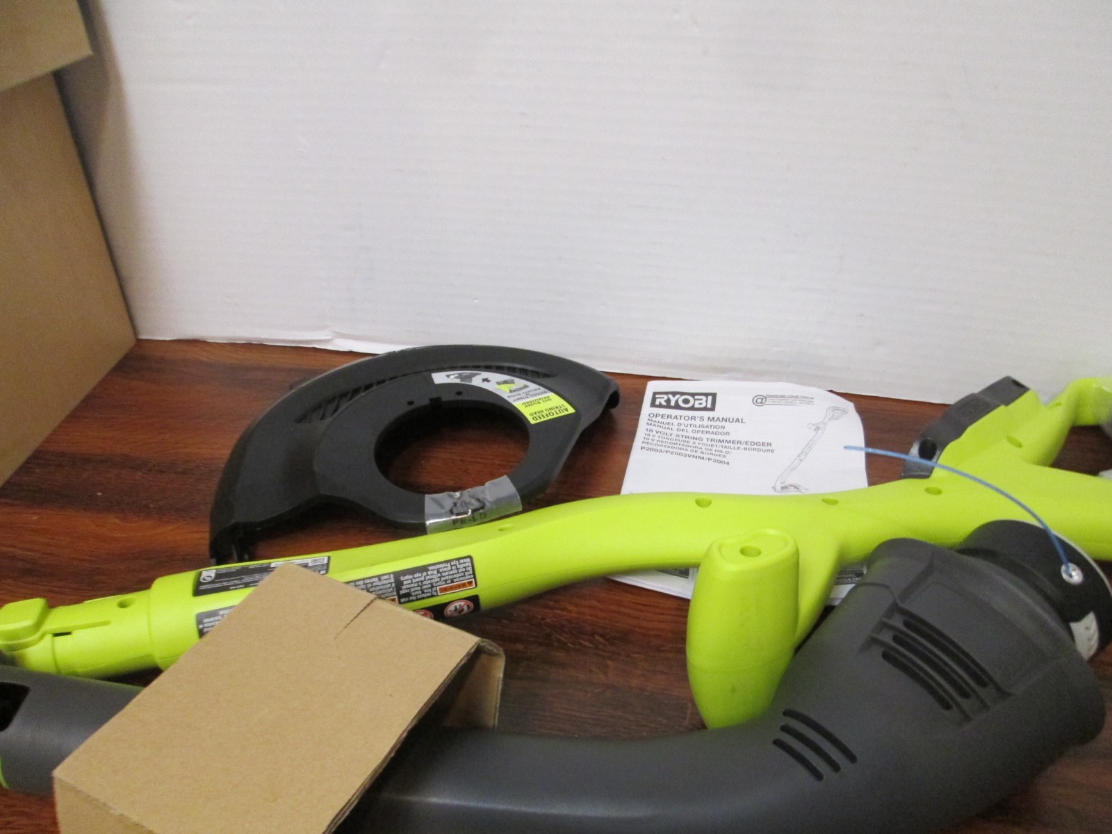 New RYOBI ONE+ 18V 10 in. Battery String Trimmer/Edger Tool Only