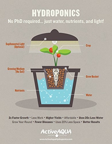 Hydrofarm Active Aqua AAPW400 Oil Free 400GPH Submersible Hydroponics Water Pump