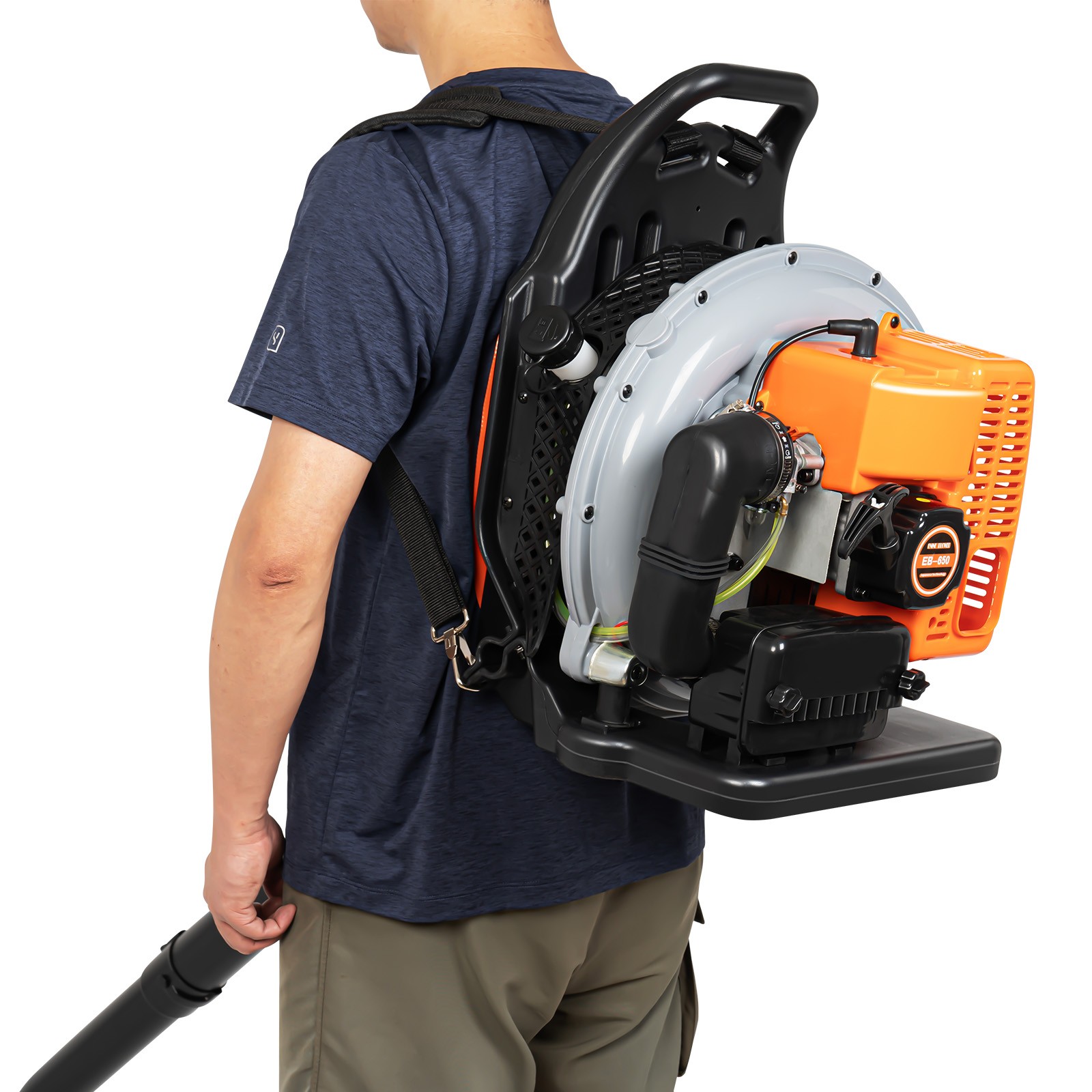 63CC 2-Stroke 850CFM 4.3HP Commercial Backpack Gas Leaf Blower & 1.8L Fuel Tank