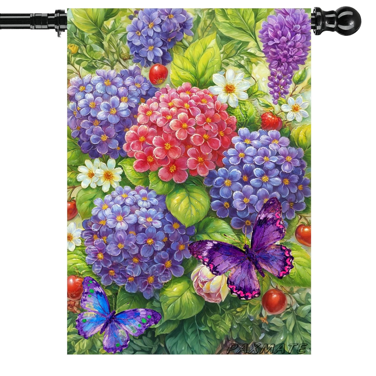 Spring Summer Floral House Flag 28×40 Inch Double Sided Outside Large Butterf…