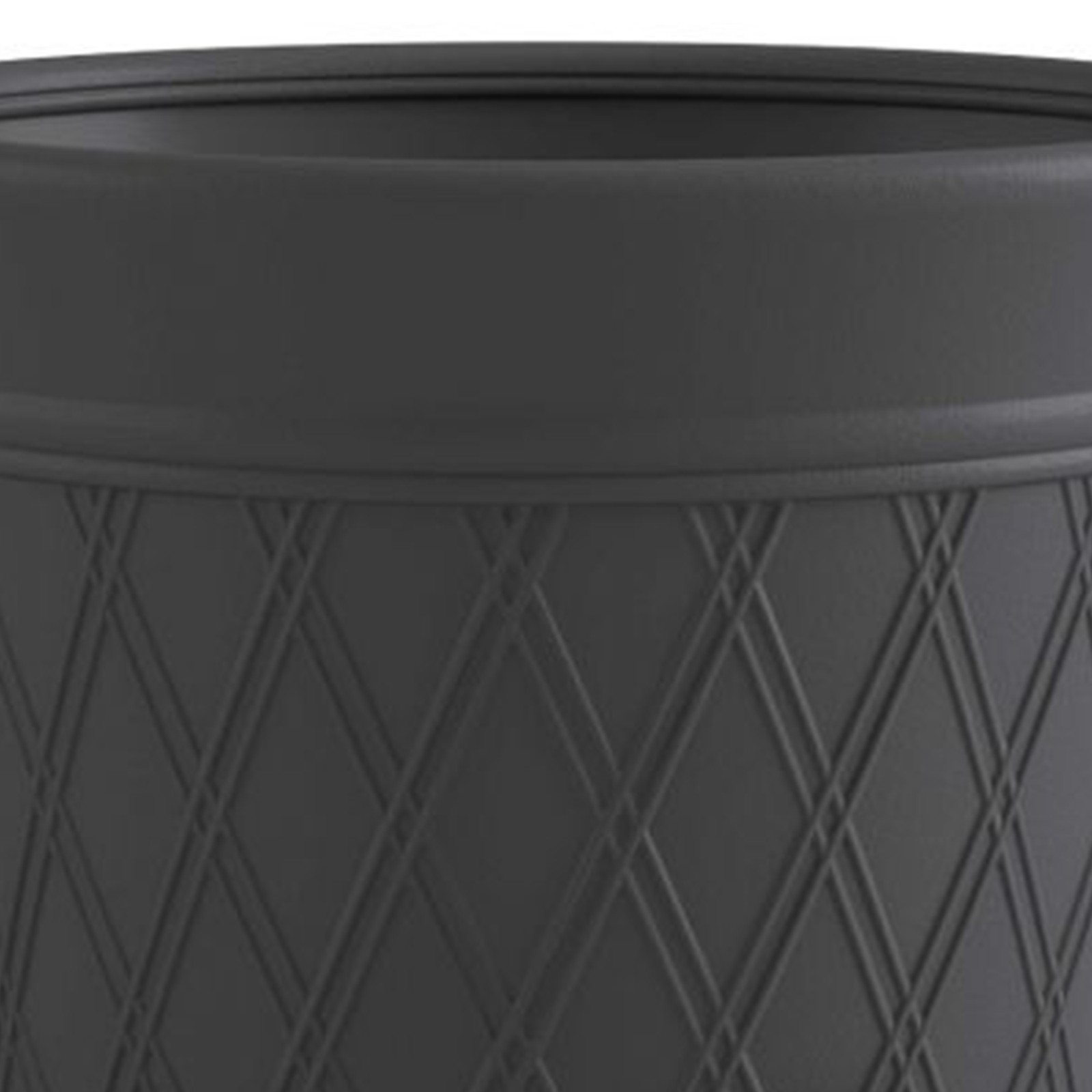 Suncast 14 x 12″ Resin Decorative Hideaway Outdoor Garden Hose Storage Pot, Gray
