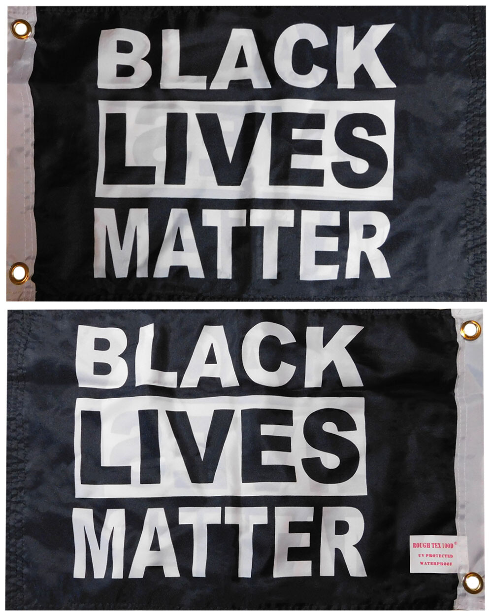 Black Lives Matter Black Double Sided 100D Woven Poly Nylon 12″x18″ Flag Banner