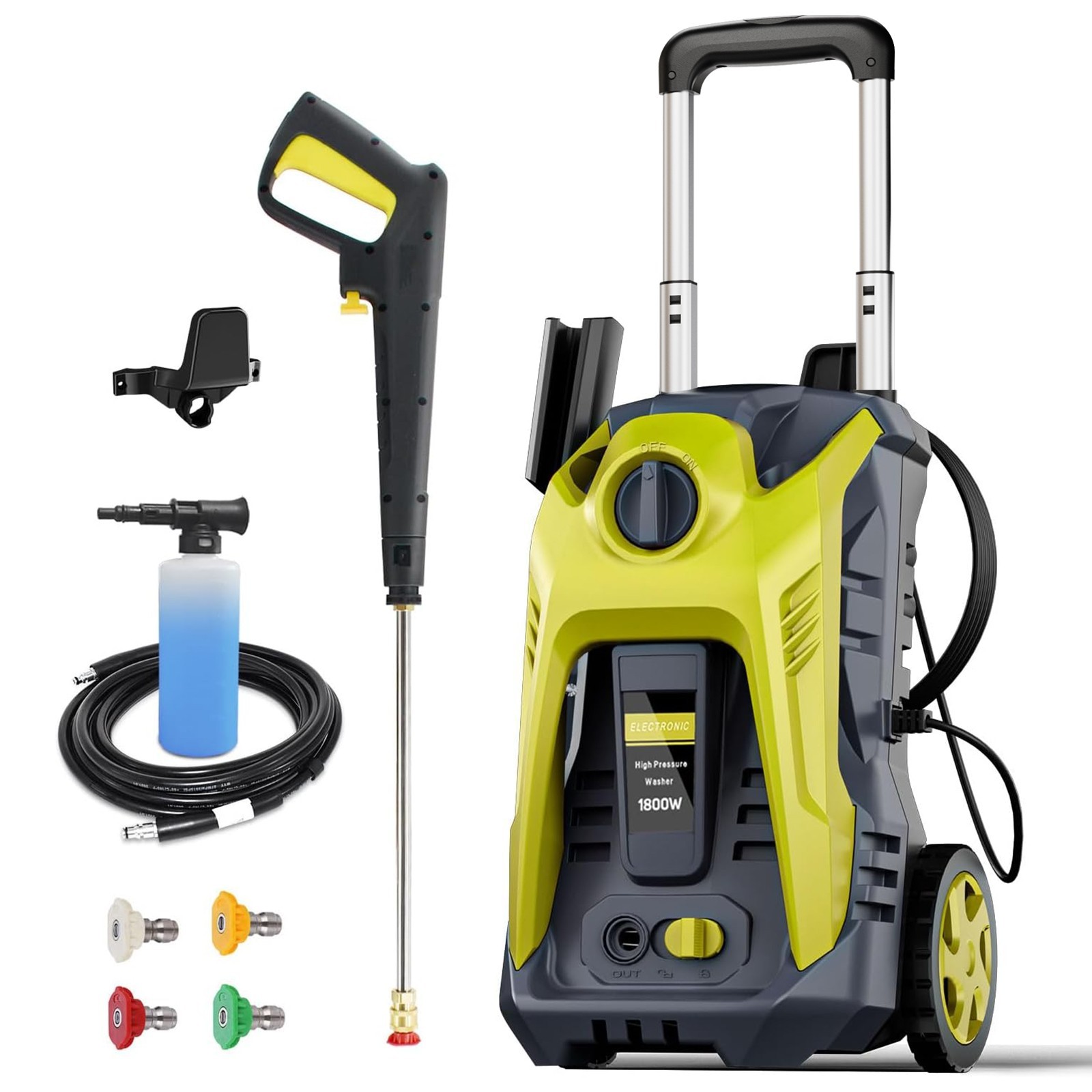 Electric Pressure Washer 4200PSI 2.0GPM Water High Power Jet Wash Patio Car