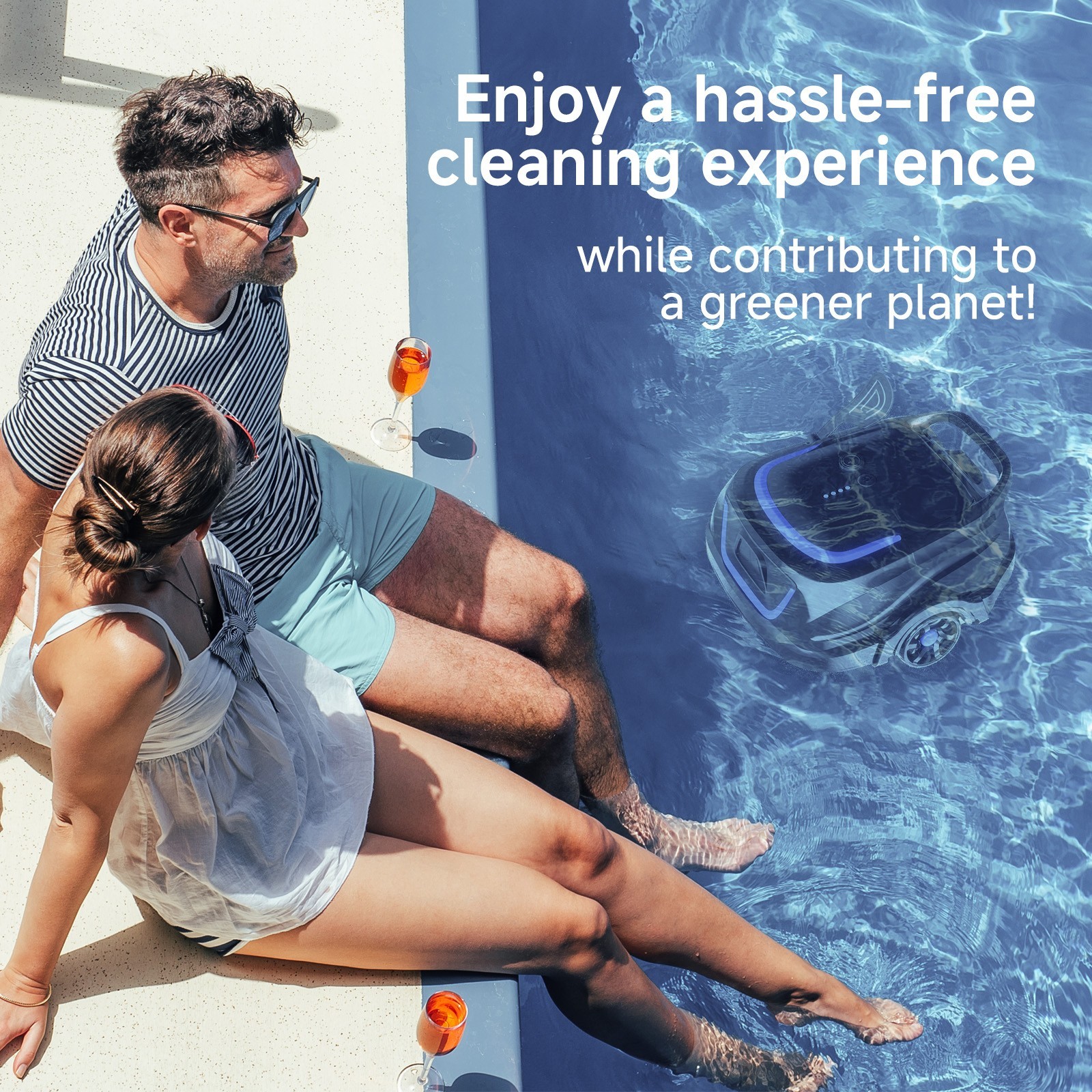 WYBOT A1 Cordless Robotic Pool Cleaner, Automatic Pool Vacuum