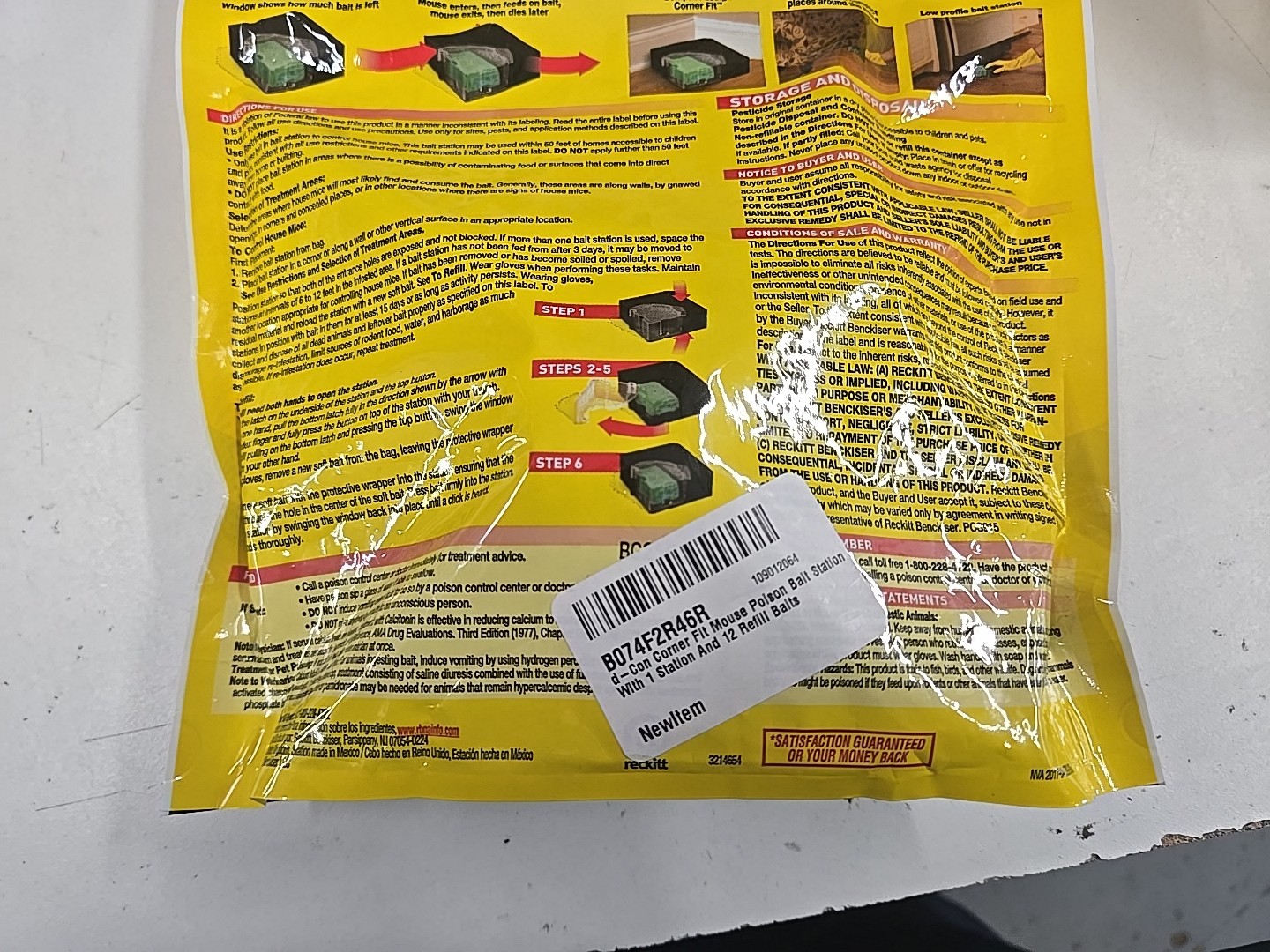 3 Pack D-Con Kills House Mice 1 Refillable + 12 Refill Bait Blocks