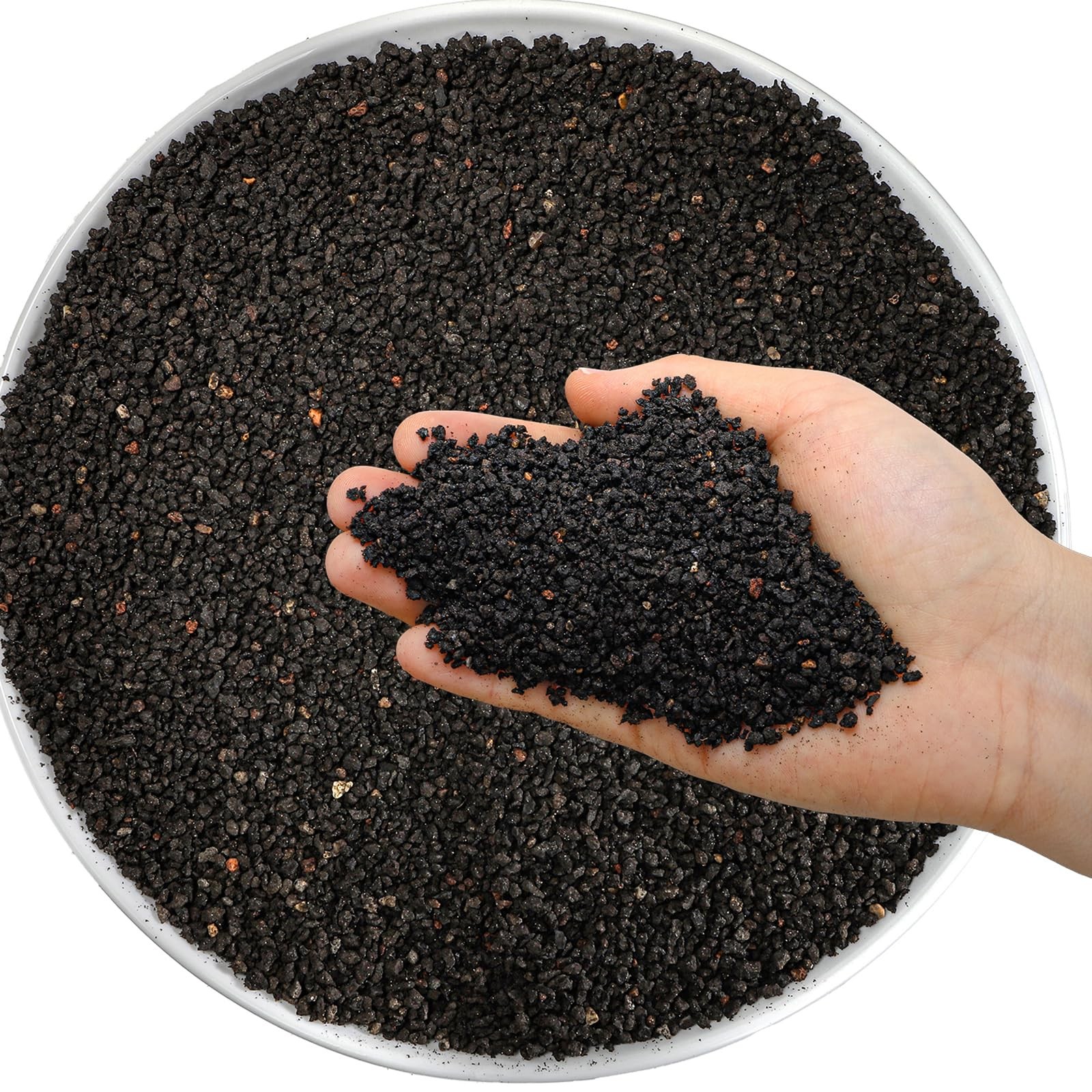 12 LB Black Lava Rocks for Plants, Potting Soil, Bonsai, Succulent, Cactus