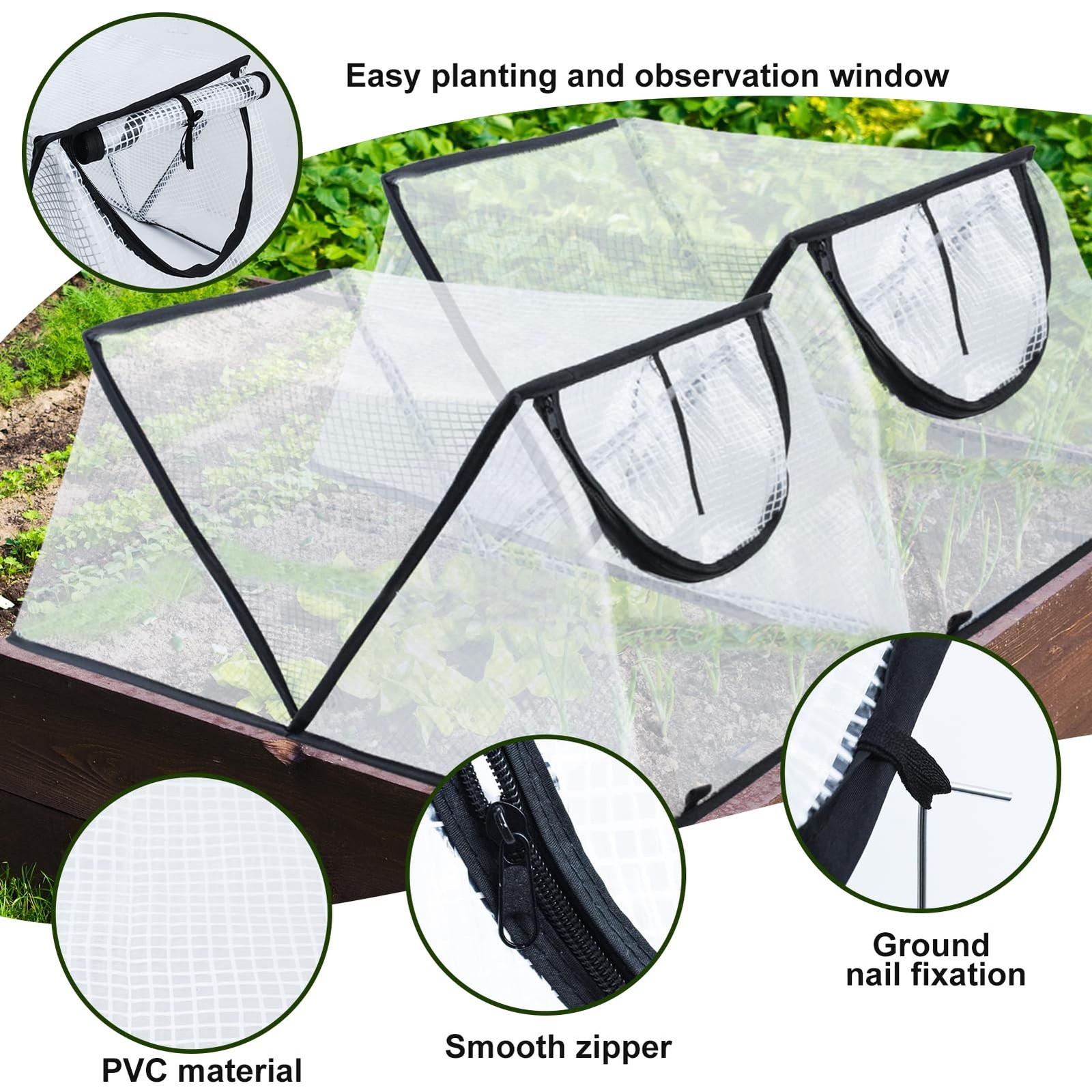 Foldable Raised Garden Bed Cover with Zipper | Waterproof Plant Protection