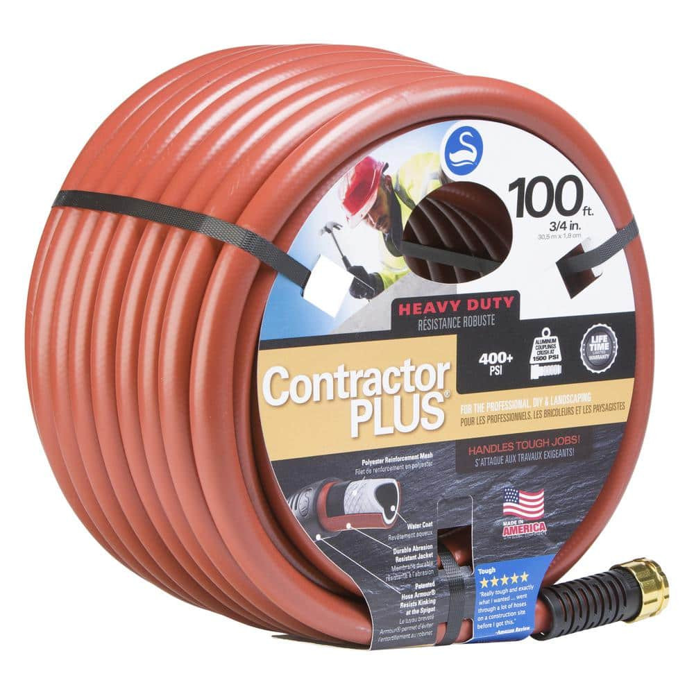 Contractor Plus 3/4 Inches X 100 Ft Heavy Duty Contractor Water Hose Color Red
