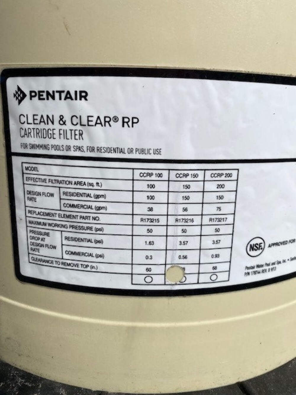 FilterFit™ Cover for Pentair Clean & Clear® RP CCRP-150/200
