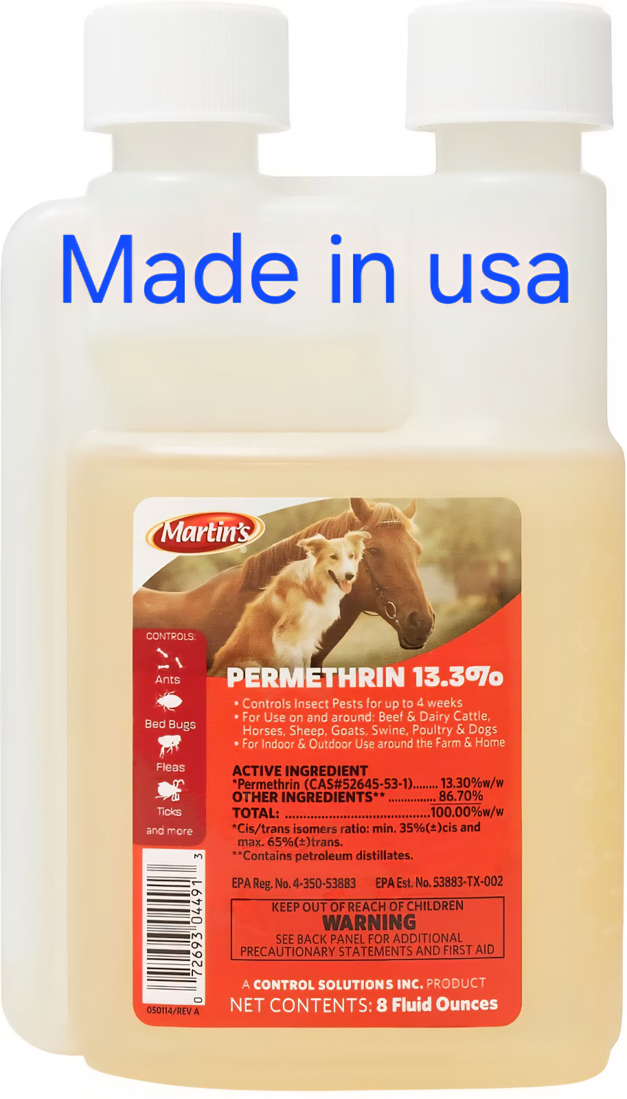 Martin’s Permethrin 13.3% Multi-Purpose Insecticide Concentrate, 8-fl oz bottle