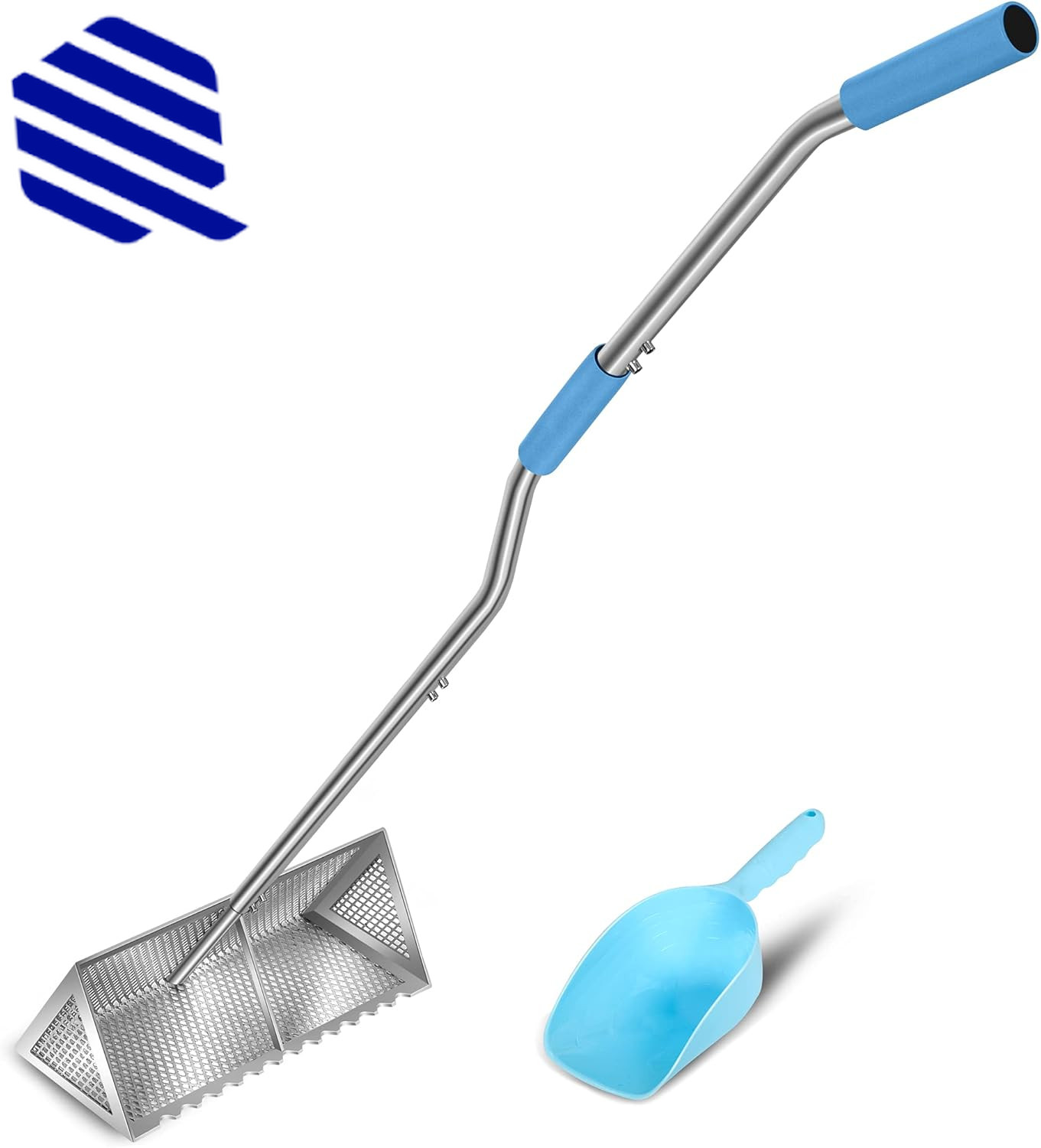 Heavy Duty 52″ Sand Flea Rake with 16″ Basket & Ergonomic Handle FREE SHIPPING