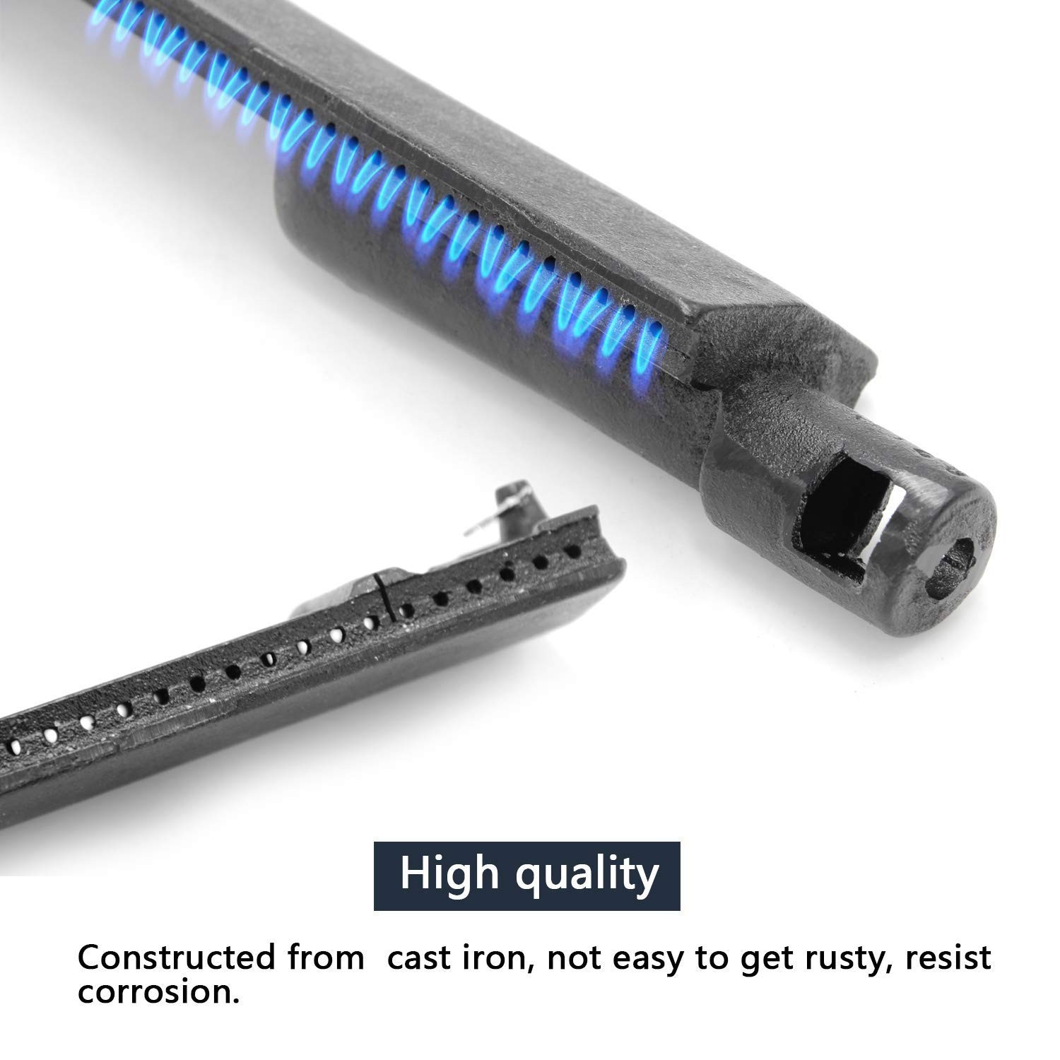 Hongso 15 3/4 Inches Cast Iron Burner Replacement for BBQ Barbeques Galore Turbo