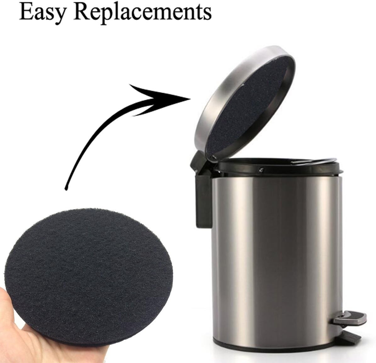 6.7inch Charcoal Filters for Kitchen Compost Bin Pail Replacement Filter Coun…