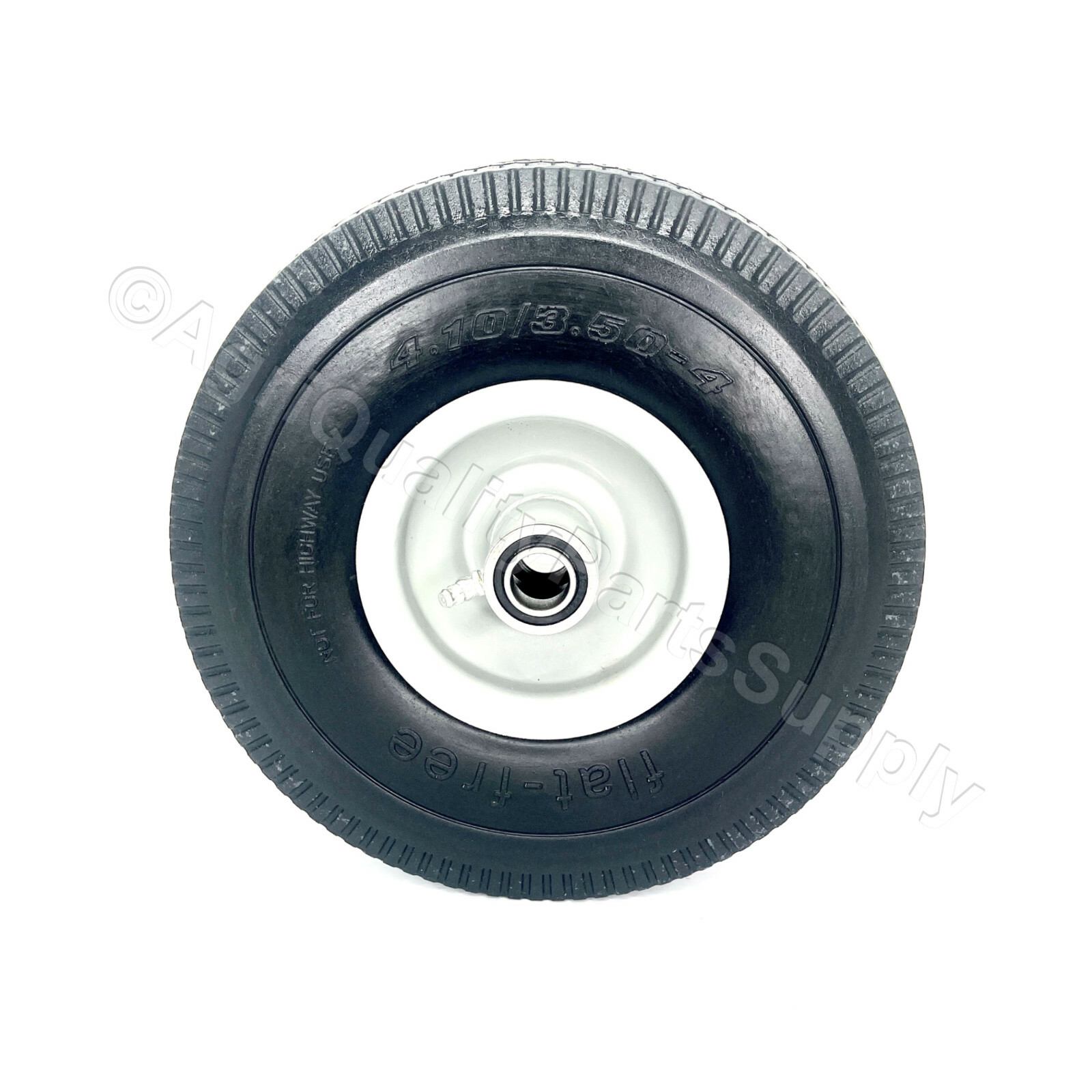 Two(2) 4.10/3.50-4 Flat Free Utility and Hand Truck Tire / Wheel 3/4″ Bearing
