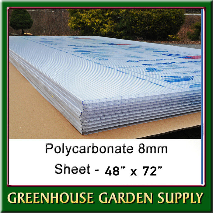 Polycarbonate Greenhouse Cover 8mm – Clear 48″ x 72″ (Pack Of 10)